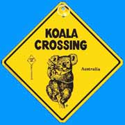 Suction Roadsign Koala Crossing